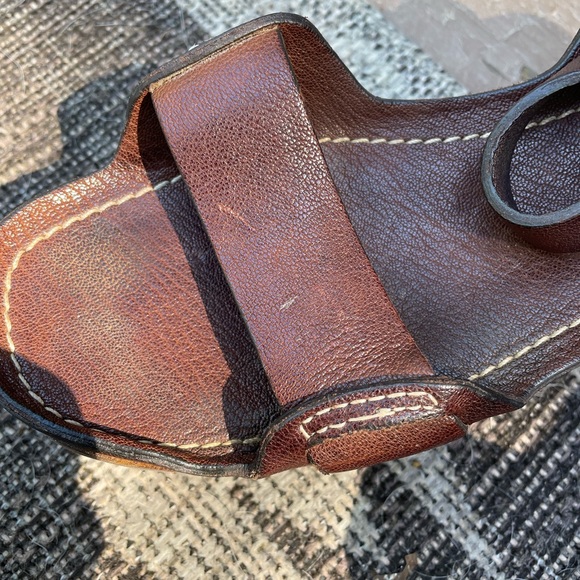 Jil Sander leather platform sandals/ wedges in gorgeous brown size 38